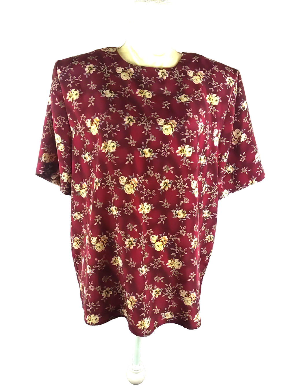 Modern Essential Women's Suit Dress Shirt Blouse Short Sleeve Size 18W Red...